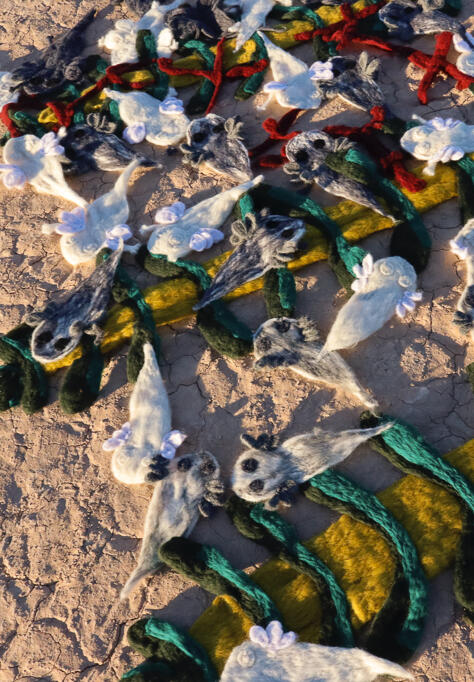 Image of sculpture by Kayla Lockwood. Features cardboard toilet painted white.