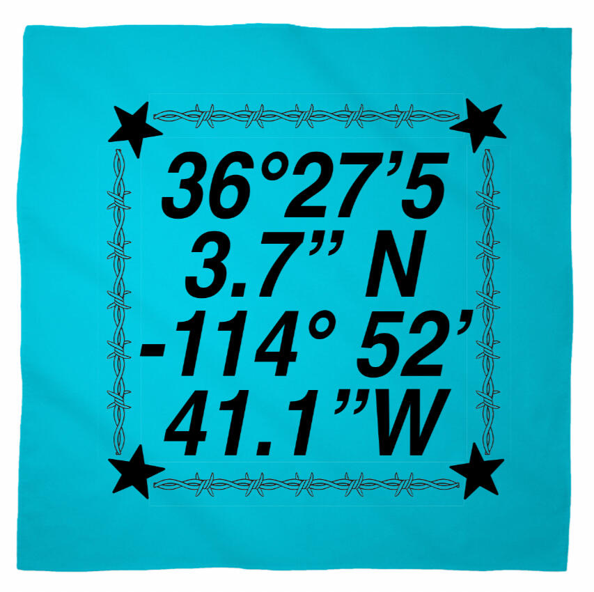 Logo for Desert Biennial Project. Features letters "D B P" surrounded by a barbed wire ring, all enclosed in a wax stamp shape. The color scheme is bright red, with stamp details, the letters, and the barbed wire cut out of the stamp shape.