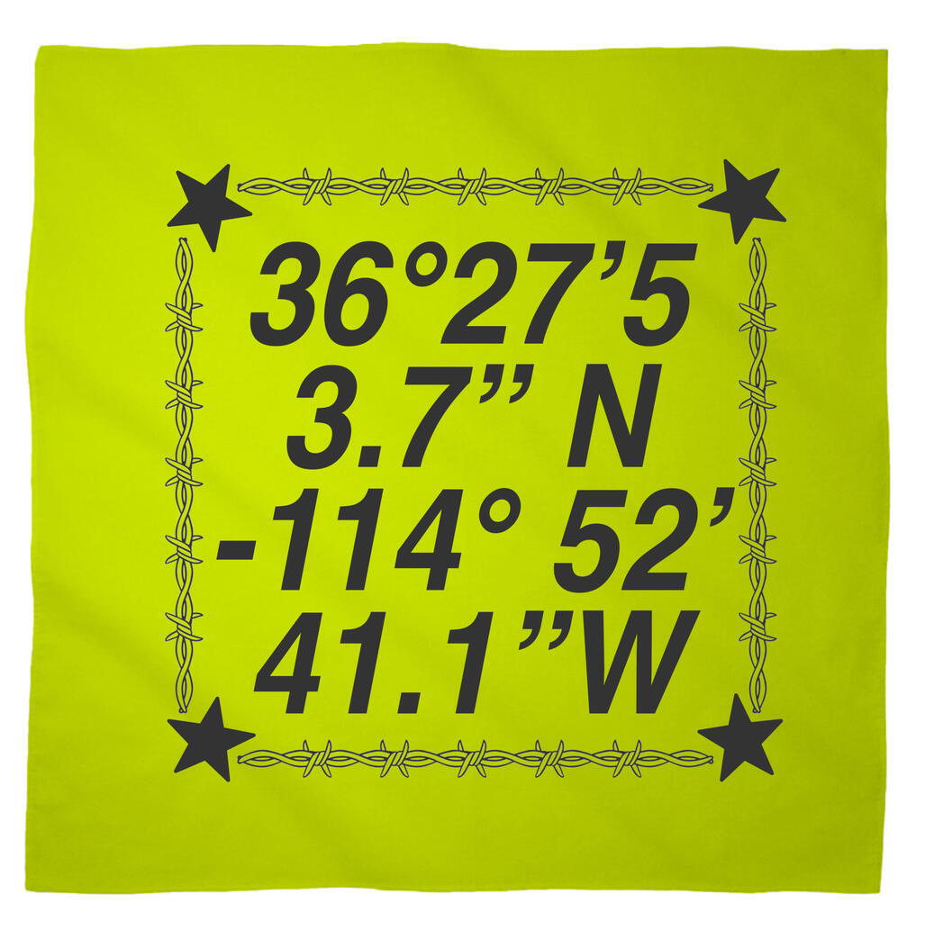 Logo for Desert Biennial Project. Features letters "D B P" surrounded by a barbed wire ring, all enclosed in a wax stamp shape. The color scheme is bright red, with stamp details, the letters, and the barbed wire cut out of the stamp shape.