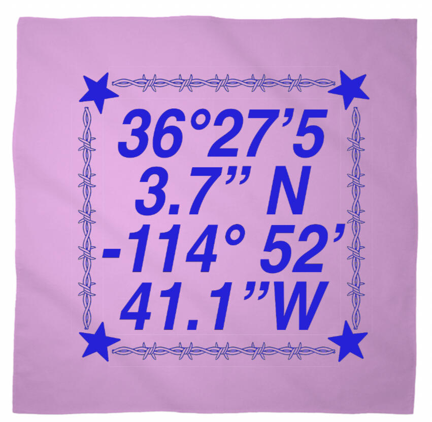 Logo for Desert Biennial Project. Features letters "D B P" surrounded by a barbed wire ring, all enclosed in a wax stamp shape. The color scheme is bright red, with stamp details, the letters, and the barbed wire cut out of the stamp shape.