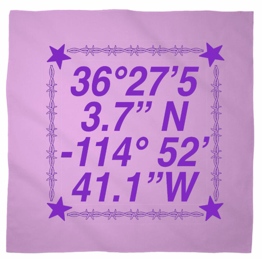 Logo for Desert Biennial Project. Features letters "D B P" surrounded by a barbed wire ring, all enclosed in a wax stamp shape. The color scheme is bright red, with stamp details, the letters, and the barbed wire cut out of the stamp shape.